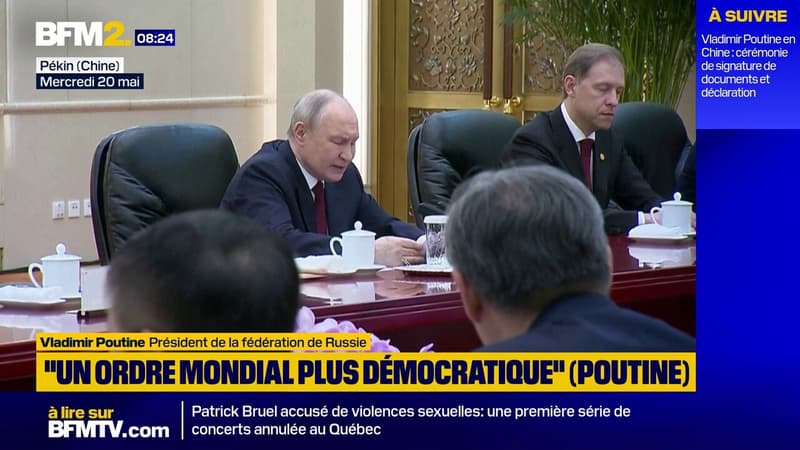 "Un ordre mondial plus juste et plus démocratique": Vladimir Poutine loue devant Xi Jinping des relations à un niveau "sans précédent"