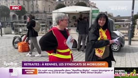 Retraites: A Rennes, les syndicats se mobilisent 