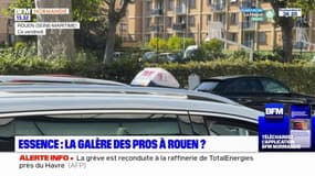 Carburants: à Rouen, les professionnels impactés par la pénurie