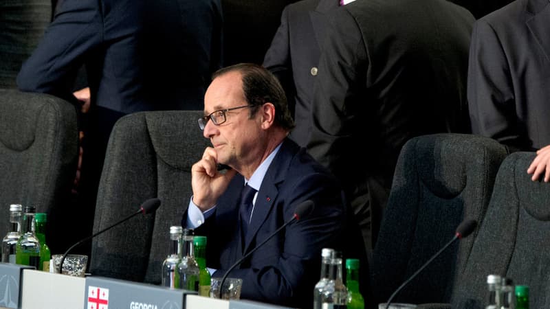 François Hollande au sommet de l'Otan, au Pays de Galles, jeudi.