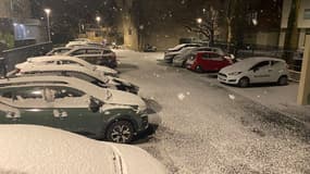 La neige dans le 15e arrondissement de Paris ce lundi 8 janvier 2024.