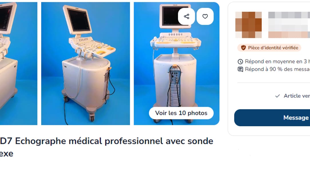 Un echographe vendu sur Leboncoin. Un echographe vendu sur Leboncoin.