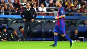 Pep Guardiola (à gauche) et Lionel Messi