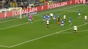 Le coup parfait de l'Allemagne sur corner face à l'Italie, quart de finale retour de Ligue des nations, 23 mars 2025