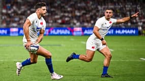 Romain Ntamack et Thomas Ramos avec le XV de France en août 2023