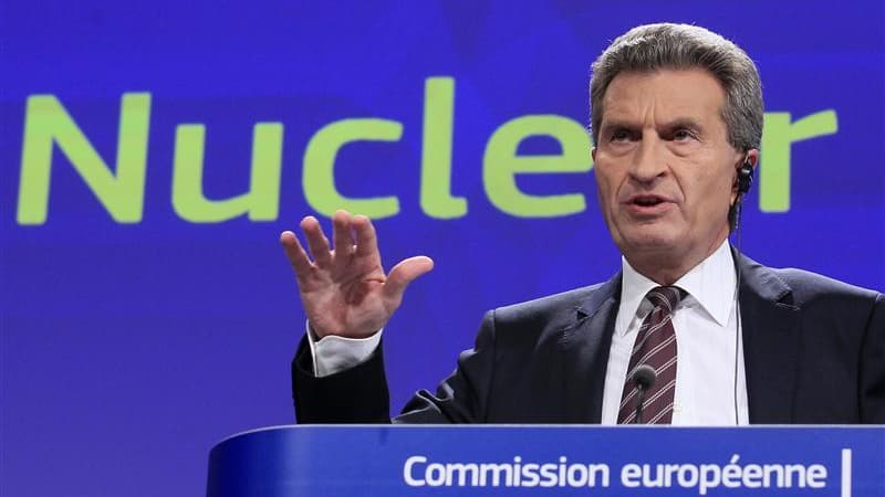 Le commissaire européen à l'Energie, Günther Öttinger. Après une série d'inspections dans l'UE, la Commission européenne a affirmé que les autorités de contrôle et les opérateurs de centrales nucléaires devraient agir dès maintenant pour améliorer la sécu