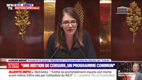 Réforme des retraites: Aurore Bergé salue le "courage" et la "dignité" d'Élisabeth Borne