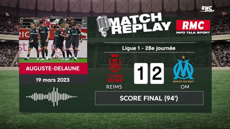 Reims 1-2 OM : Marseille met fin à l’incroyable série rémoise, le goal replay avec les commentaires RMC