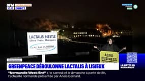 Calvados: Greenpeace déboulonne Lactalis à Lisieux