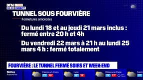 Fourvière: plusieurs fermetures à prévoir pour le tunnel