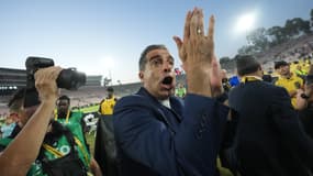 Renato Paiva célèbre la victoire de Botafogo contre le PSG (1-0, Coupe du monde des clubs), le 19 juin 2025