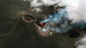 Le sommet de l'Etna photographié par le satellite Maxar, le 4 juillet 2024