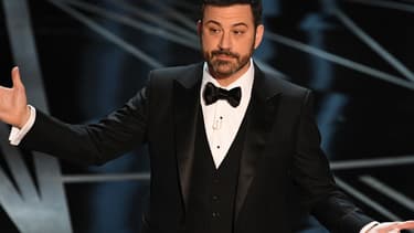 Jimmy Kimmel sur la scène de la 89e cérémonie des Oscars, le 26 février 2017