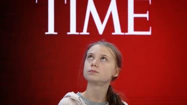 L'activiste suédoise pour le climat Greta Thunberg au centre des Congrès au Forum économique mondial à Davos, en Suisse, le 21 janvier 2020