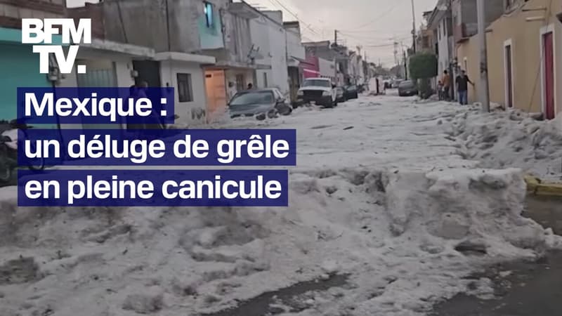 Plus d'un mètre de glace en 1h30: un incroyable déluge de grêle s'abat dans une ville au Mexique