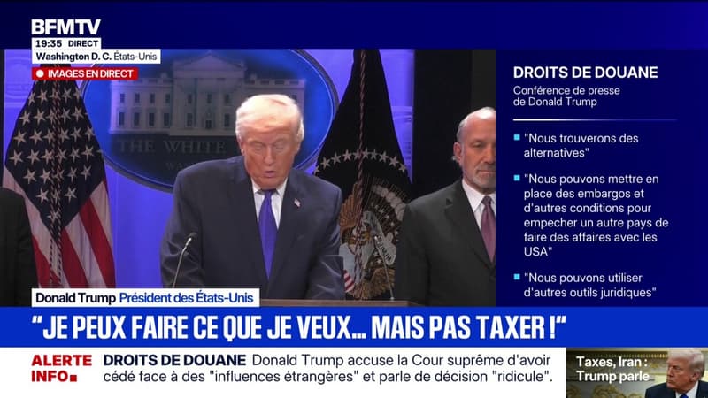 "Les droits de douane demeurent en vigueur", affirme Donald Trump qui promet des taxes "même supérieures à celles actuelles"