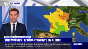 17 départements désormais placés en vigilance orange par Météo France