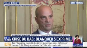 Crise du bac: la conférence de presse de Jean-Michel Blanquer