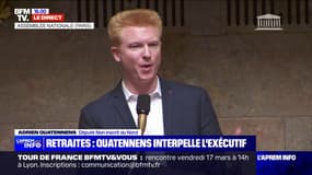 Réforme des retraites: Adrien Quatennens pose sa première question au gouvernement depuis sa condamnation 