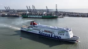 Un ferry de la compagnie de Stena Line au port de Felixstowe, au Royaume-Uni, le 22 août 2022 (illustration).