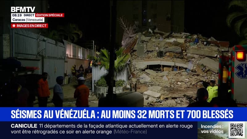Séismes au Venezuela: au moins 32 morts et 700 blessés