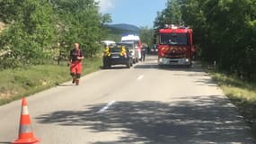 Accident de la route survenu ce samedi matin sur la RD950, près de Banon