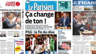 La presse semble aujourd'hui plutôt convaincu par le discours de Manuel Valls à l'assemblée.