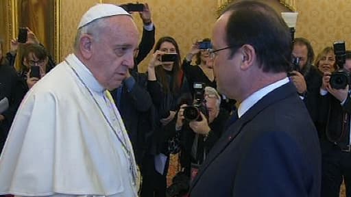 François Hollande a été reçu par le Pape François au Vatican, ce vendredi.