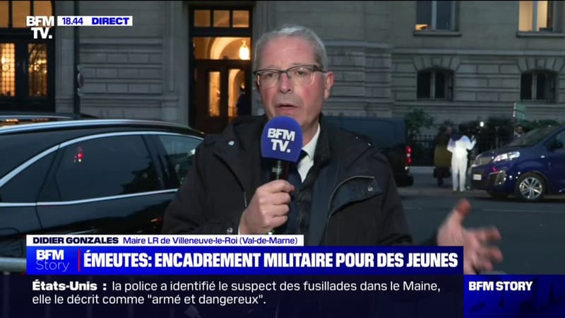 Plan anti-émeutes: Je ne suis pas sûr que demain, si on assiste à une poussée de fièvre, ça résolve grand chose, estime Didier Gonzales, maire LR de Villeneuve-le-Roi (Val-de-Marne)