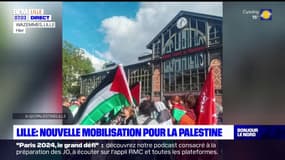 Lille: nouvelle mobilisation pour la Palestine, les lumières de la ville éteintes jeudi soir