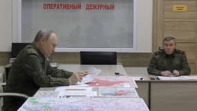 Vladimir Poutine en déplacement à Koursk mercredi. 