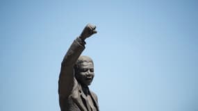 Une statue de Nelson Mandela à Paarl, en Afrique du Sud, le 23 janvier 2020