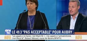 Loi travail: Martine Aubry juge le recours au 49-3 "pas acceptable"