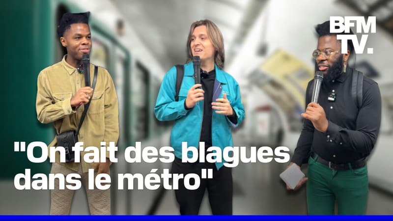 Trois humoristes testent leurs blagues dans le métro parisien avant de les faire en comedy club