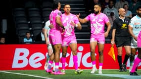 Peniasi Dakuwaqa auteur du premier essai du Stade Français face au Racing, 24 février 2024