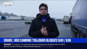 Neige: 800 camions toujours bloqués sur l'A36 dans le Doubs