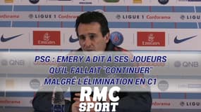 PSG : Emery a dit à ses joueurs qu'il fallait "continuer" malgré l'élimination en C1