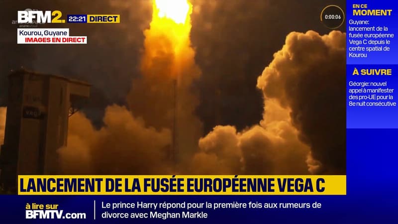 vega C: lancement de la fusée européenne depuis le centre spatial de Kourou, en Guyane