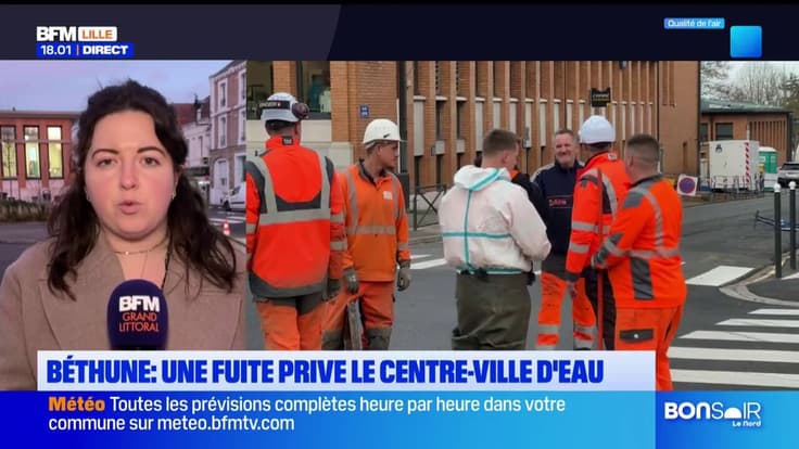 Importante fuite d'eau à Béthune