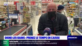 Digne-les-Bains: des "blablabla caisses" dans un supermarché