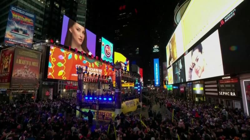 New York passe à son tour en 2024: les images de la foule célébrant la nouvelle année sur Times Square