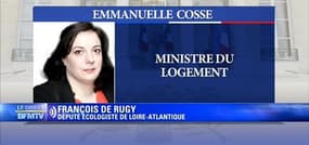 Remaniement: François de Rugy "salue le virage d'Emmanuelle Cosse"