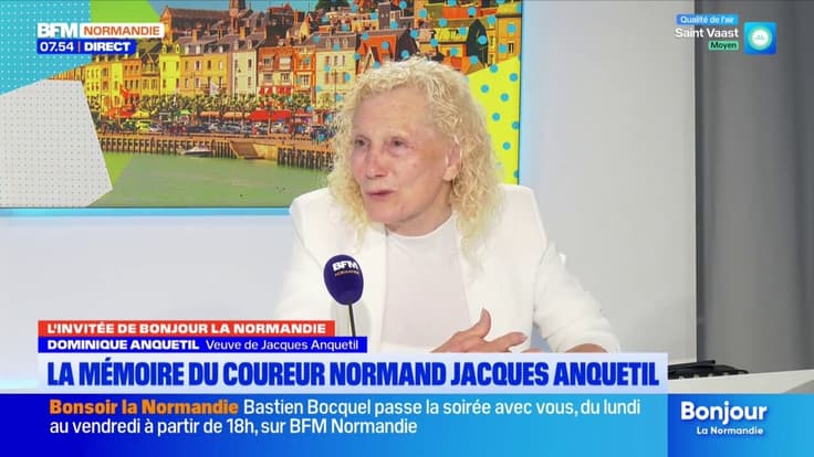 Rouen: la veuve de Jacques Anquetil salue le passage prochain du Tour de France