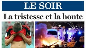 La Une du quotidien belge "Le Soir"