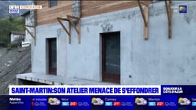 Saint-Martin Vésubie: après le passage de la tempête Aline, un atelier menace toujours de s'effondrer