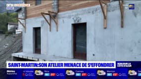 Saint-Martin Vésubie: après le passage de la tempête Aline, un atelier menace toujours de s'effondrer