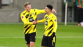 Erling Haaland et Jadon Sancho avec Dortmund