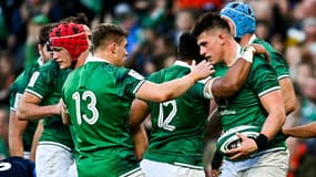 Les Irlandais lors du Tournoi des VI nations, le 19 mars 2022. 