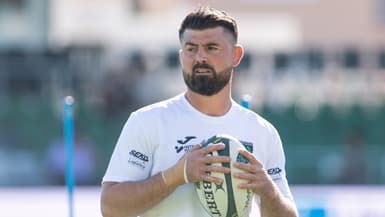 Fred Quercy lors d'un entraînement de l'US Montauban, le 11 octobre 2025