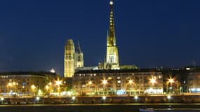 La cathédrale de Rouen illuminée